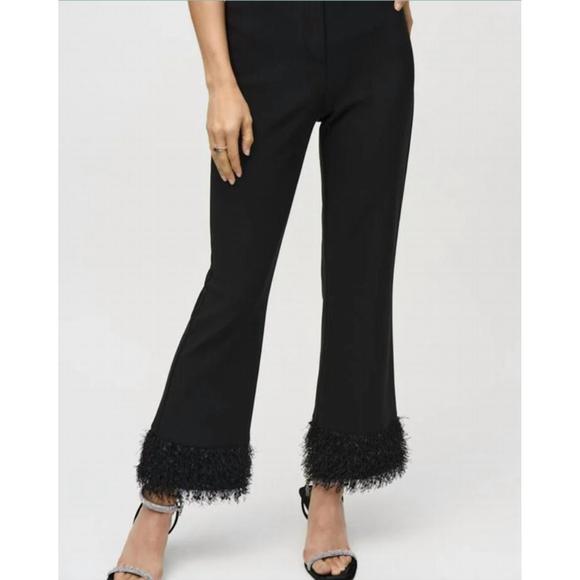 NEW JOSEPH RIBKOFF silky knit and novelty flared pants in black - Picture 1 of 1